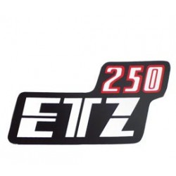 Klebefolie Seitendeckel, rot/schwarz/weiß ETZ 250