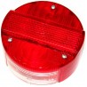 Rücklichtkappe für Bremsschlusskennzeichenleuchte BSKL, ø 120mm - rot - 3 Schrauben - Lichtaustritt 8522.21-200